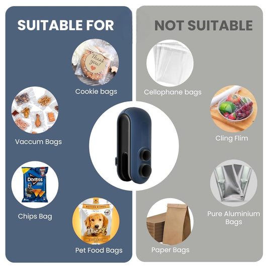 UrbanStack Portable Mini Sealing Machine – USB Rechargeable Handheld Bag Sealer with Hidden Cutter