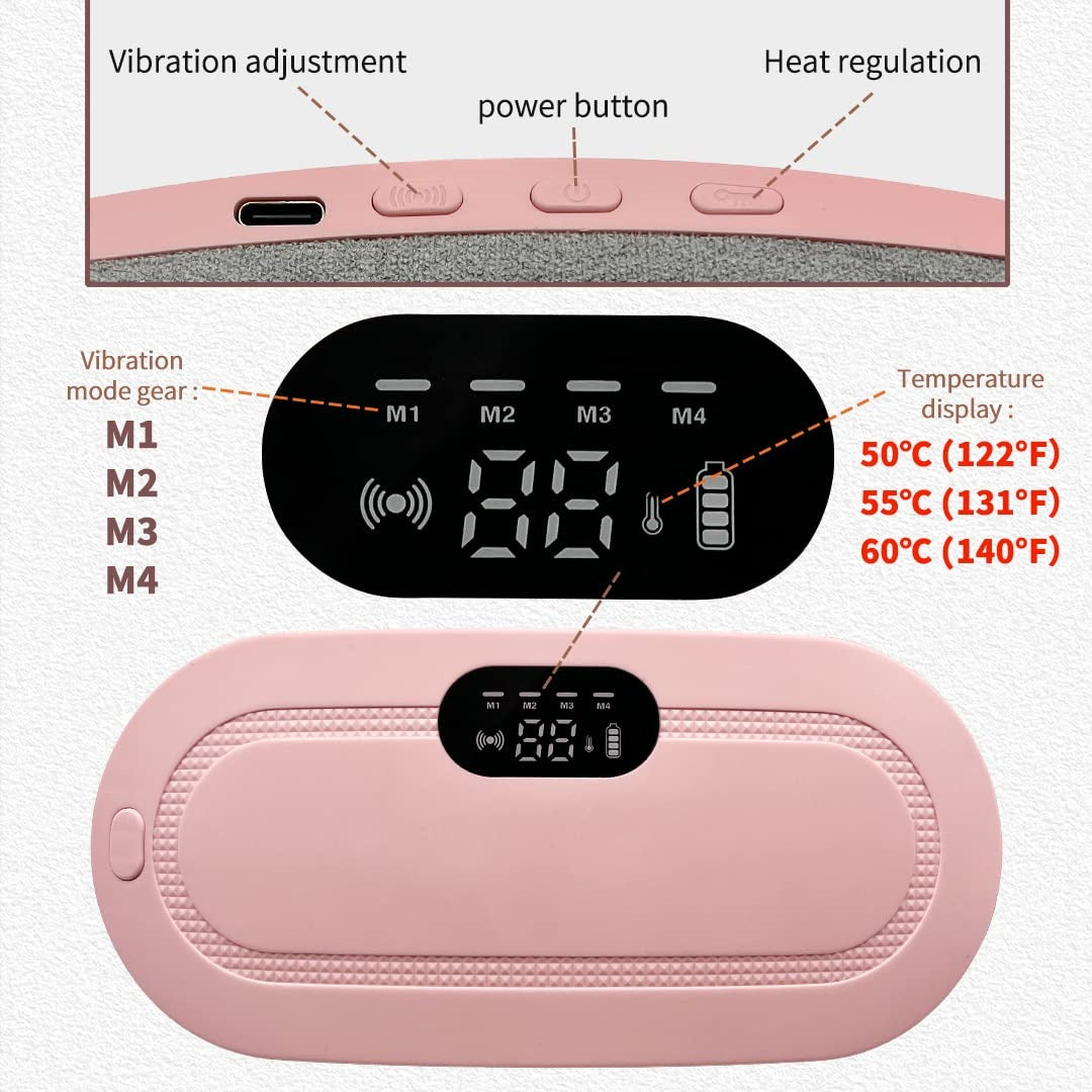 UrbanStack™ Wellness Heat Belt Cordless USB-Rechargeable Heating Pad + Vibration Massage Relief on the go — feel comfort wherever, whenever