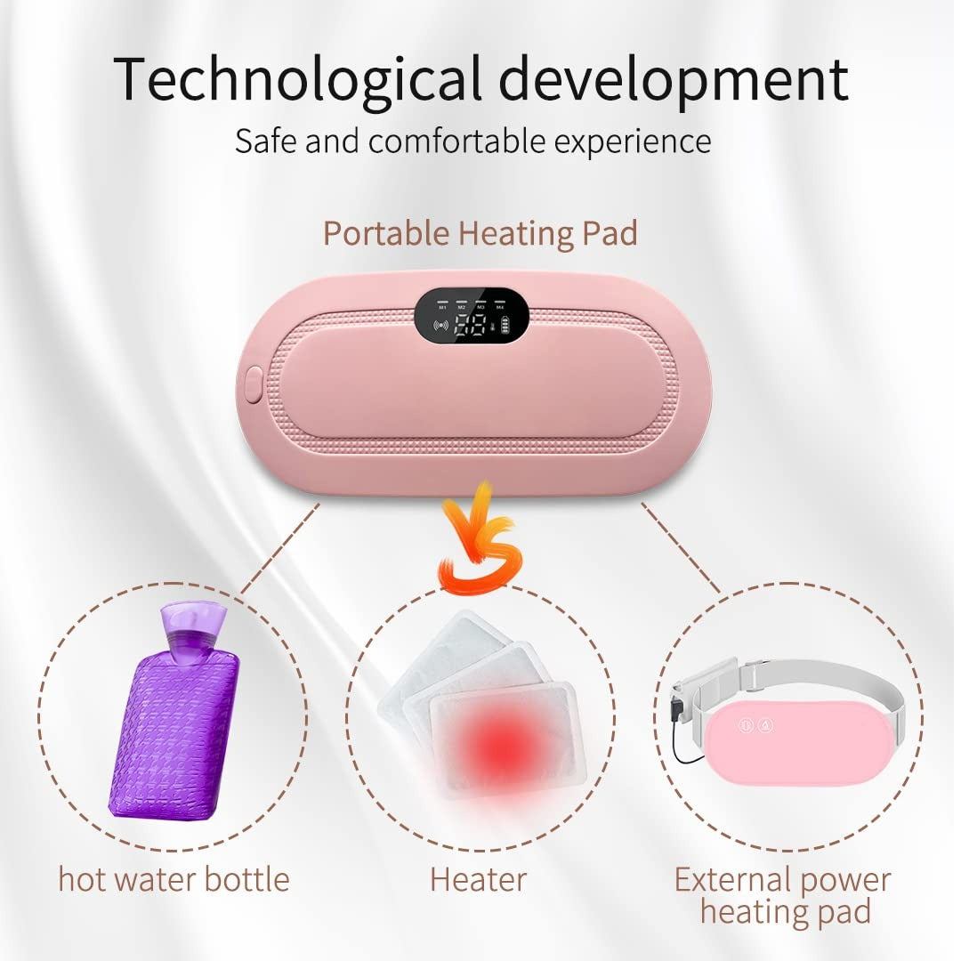 UrbanStack™ Wellness Heat Belt Cordless USB-Rechargeable Heating Pad + Vibration Massage Relief on the go — feel comfort wherever, whenever