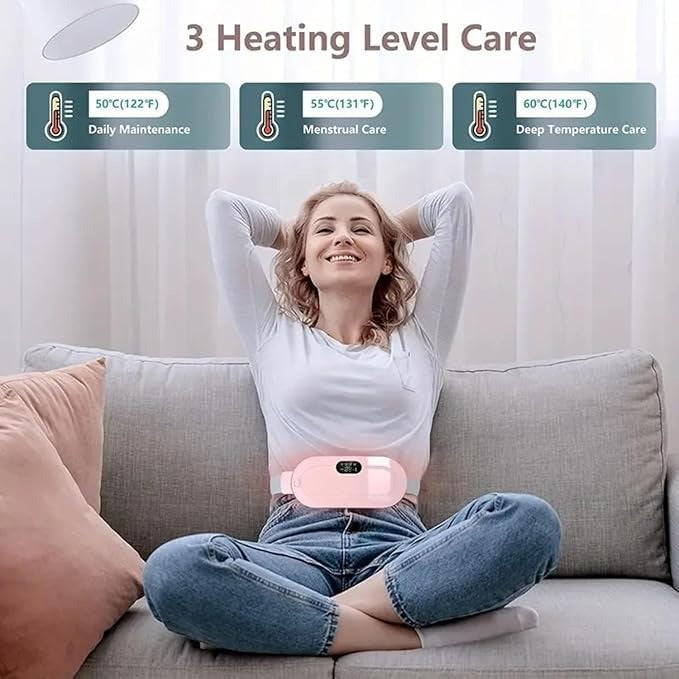 UrbanStack™ Wellness Heat Belt Cordless USB-Rechargeable Heating Pad + Vibration Massage Relief on the go — feel comfort wherever, whenever