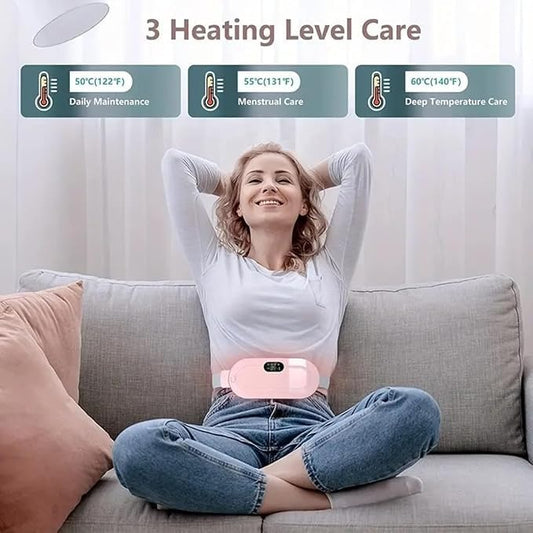 UrbanStack™ Wellness Heat Belt Cordless USB-Rechargeable Heating Pad + Vibration Massage Relief on the go — feel comfort wherever, whenever